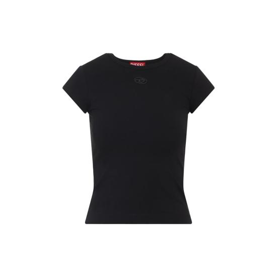  디젤 반팔 티셔츠 T 앤지 오드 티셔츠 딥 블랙 - DIESEL