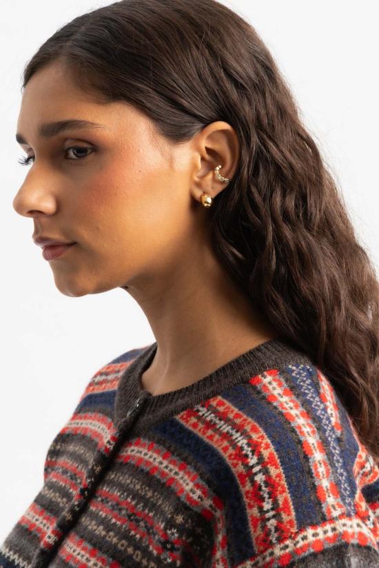  컴플리티드 웍스 이어링 Completedworks 아크 이어 커프 18캐럿 금도금 - COMPLETED WORKS