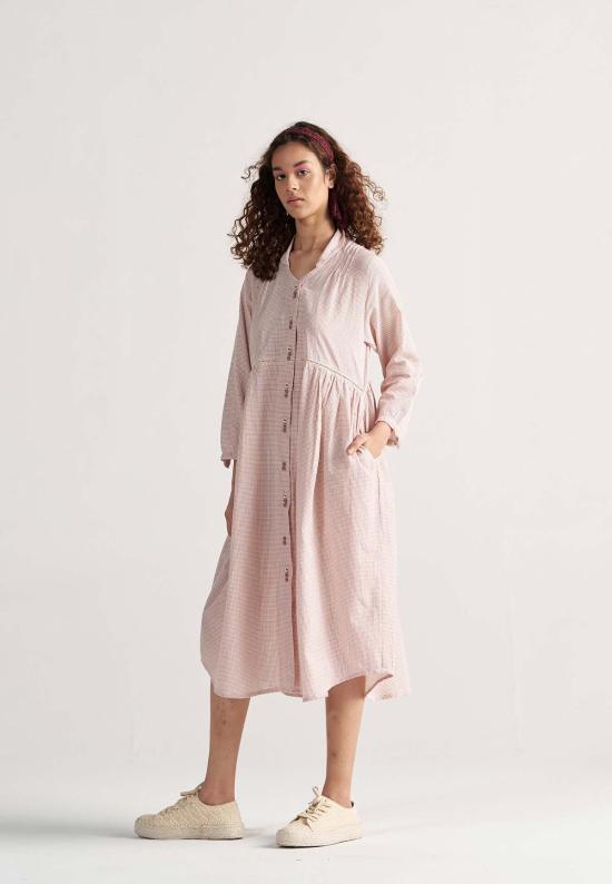  IKKIVI 롱 원피스 이키비 테이블 2인용 일반 격자 무늬 드레스 레드 - IKKIVI