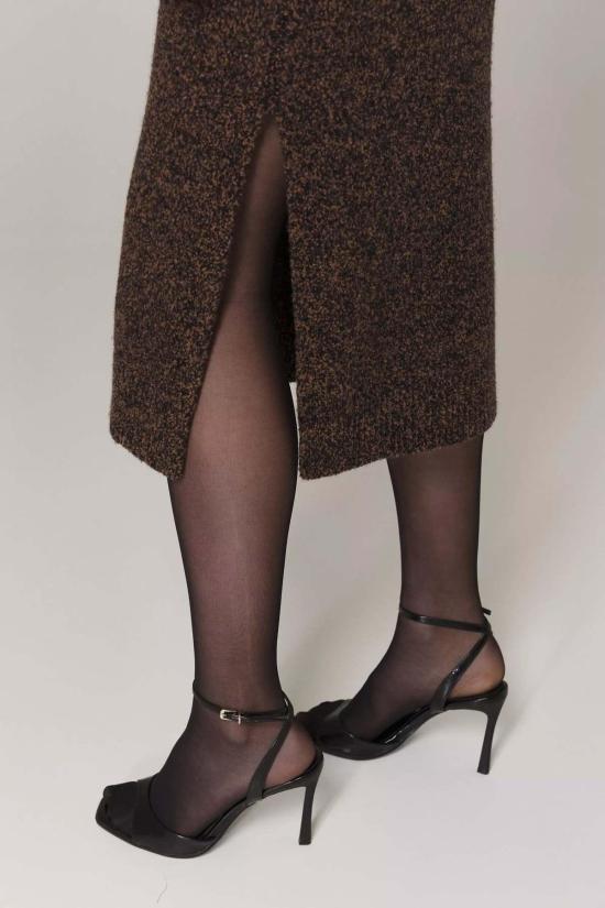  Santicler 롱 원피스 산티클러 패트리샤 캐시미어 부클 드레스 프레클드 브라운 - SANTICLER