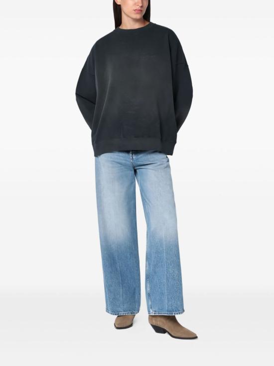  골든구스 스웨터 골든 구스 크루넥 드롭숄더 스타 디테일  블랙 - GOLDEN GOOSE