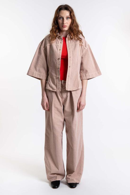  하이쿠레 스트레이트 팬츠 캔디 트윌 45 팬츠 스킨 - HAIKURE