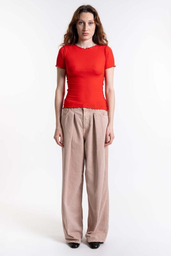  하이쿠레 스트레이트 팬츠 캔디 트윌 45 팬츠 스킨 - HAIKURE