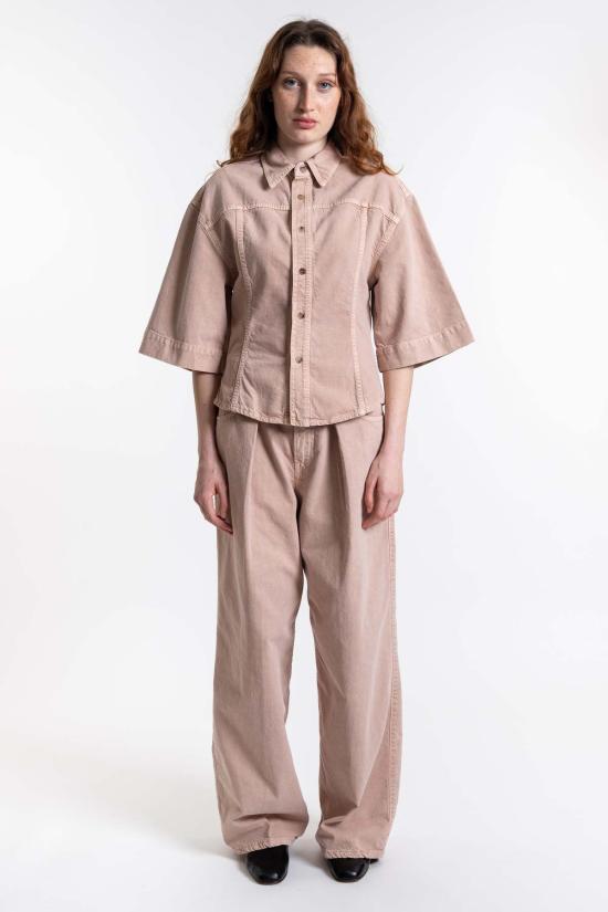  하이쿠레 스트레이트 팬츠 캔디 트윌 45 팬츠 스킨 - HAIKURE