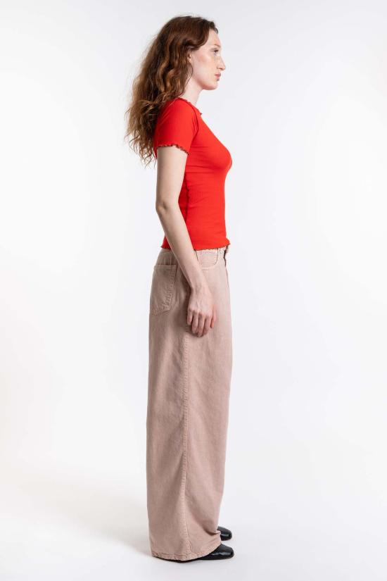  하이쿠레 스트레이트 팬츠 캔디 트윌 45 팬츠 스킨 - HAIKURE