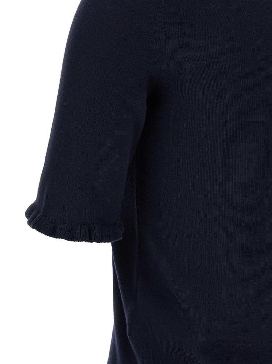  발렌티노 가라바니 반팔 티셔츠 Valentino Garavani Vg 자수 탑 블루 - VALENTINO GARAVANI