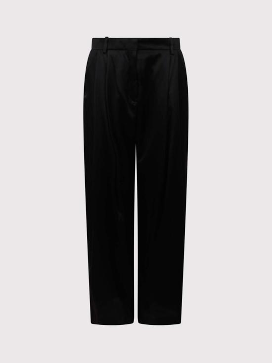  니나리찌 스트레이트 팬츠 니나 리치 와이드 플리츠 팬츠 블랙