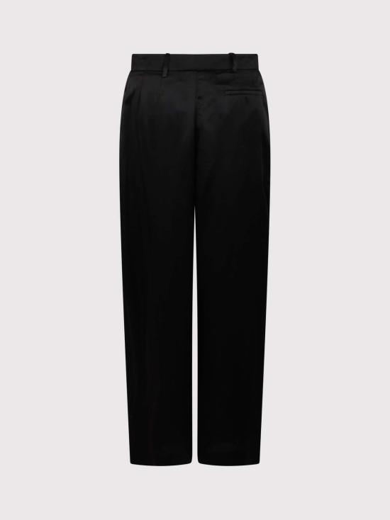  니나리찌 스트레이트 팬츠 니나 리치 와이드 플리츠 팬츠 블랙 - NINA RICCI