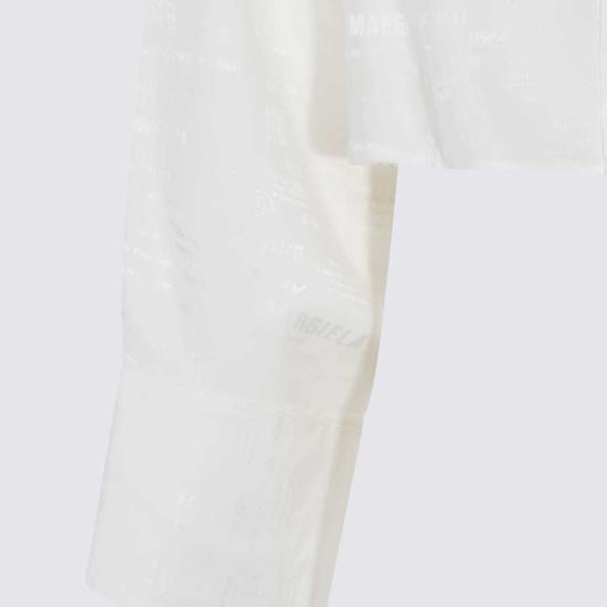  MM6 메종마르지엘라 탑 Mm6 메종 마르지엘라 화이트 셔츠 - MM6 MAISON MARGIELA