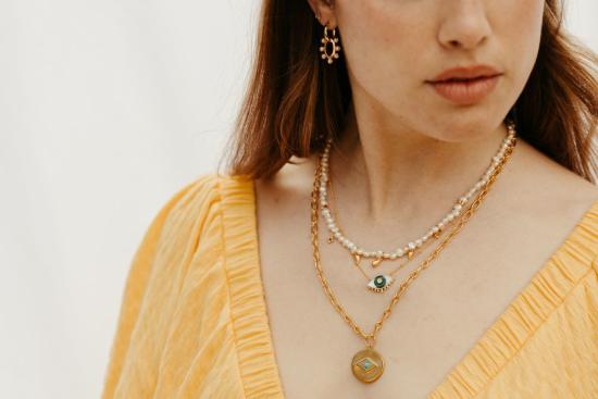  시에라 윈터 주얼리 목걸이/팬던트 러버스 아이 목걸이 (말라카이트) - SIERRA WINTER JEWELRY