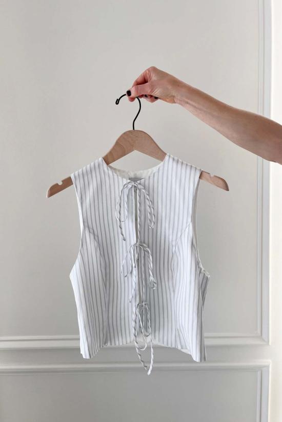  알피 블라우스 네다 스트라이프 탑 - ALFIE