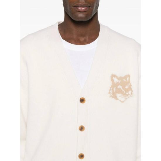  메종키츠네 가디건 메종 키츠네 베이지 스웨터 - MAISON KITSUNE