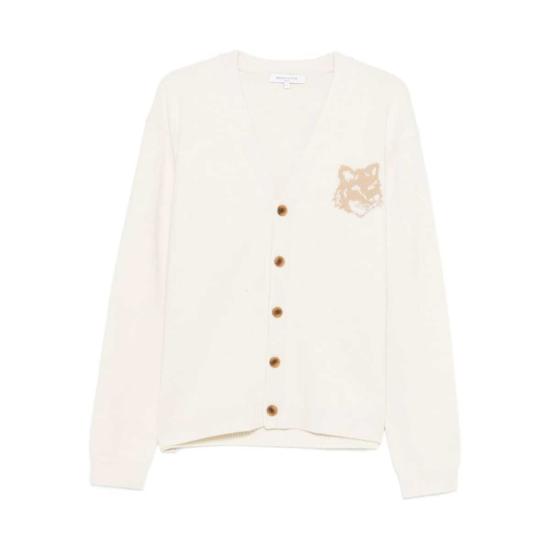 메종키츠네 가디건 메종 키츠네 베이지 스웨터