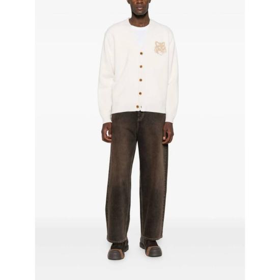  메종키츠네 가디건 메종 키츠네 베이지 스웨터 - MAISON KITSUNE