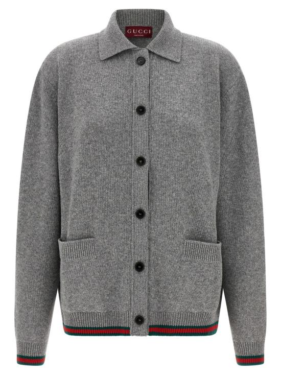  구찌 가디건 폴로  그레이