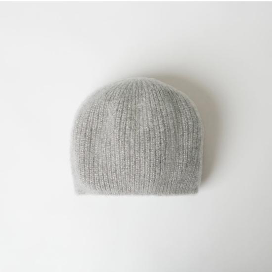  산티클레르 모자 셀린느 리브드 퓨어 캐시미어 베레모 그라나이트 - SANTICLER