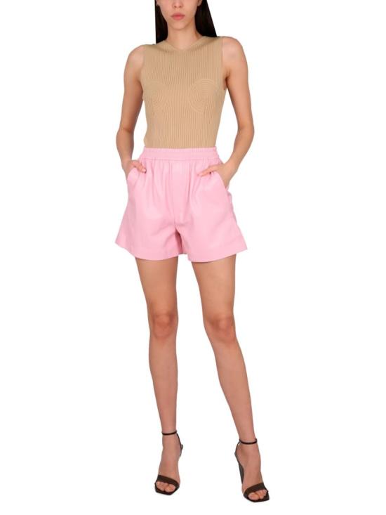  나누슈카 민소매 티셔츠 리브드  베이지 - NANUSHKA