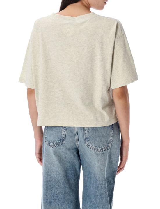  애니빙 반팔 티셔츠 아니네 빙 조니 크롭 티셔츠 그레이 - ANINE BING