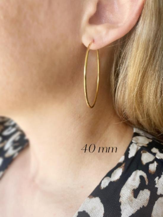  골드파이 이어링 골드 피 18k 골드 필드 엔드리스 후프 - GOLDFI