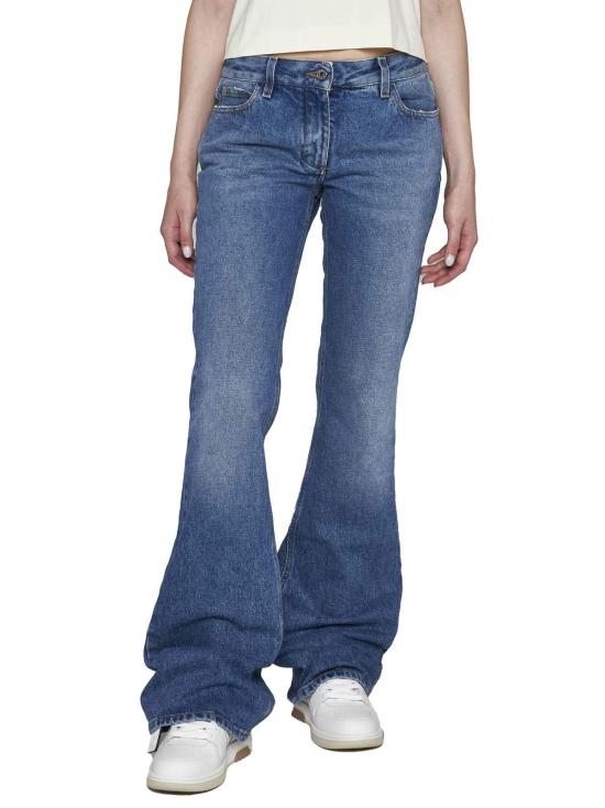  오프화이트 데님 팬츠 하이라이즈 플레어 진 데님 - OFF WHITE