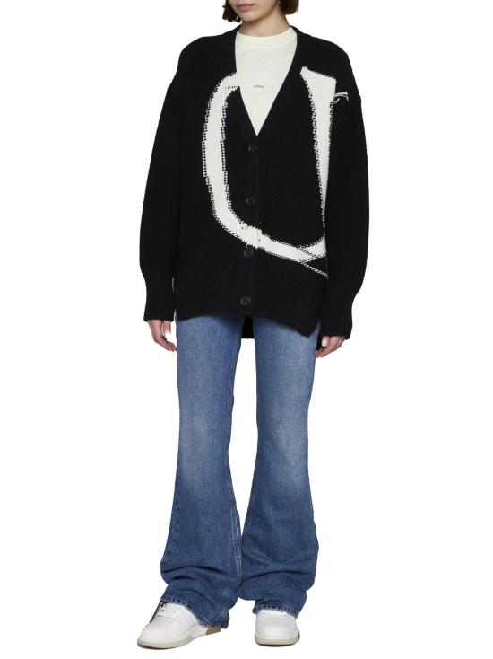  오프화이트 데님 팬츠 하이라이즈 플레어 진 데님 - OFF WHITE