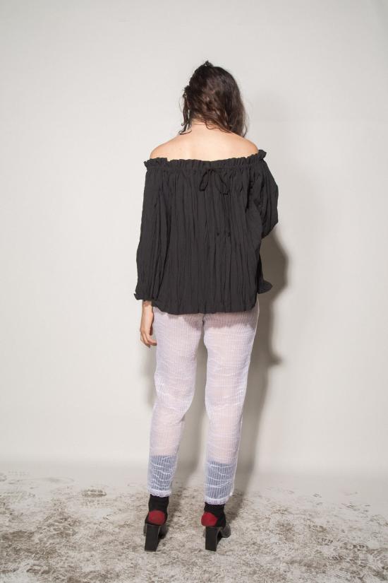  케흘러 오마지오 블라우스 칼레 브룸스틱 플리츠 오프숄더 - KAHLER OMAGGIO