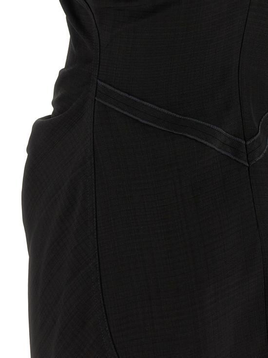  빅토리아 베컴 숏 원피스 개더드 웨이스트 미니 드레스 블랙 - VICTORIA BECKHAM