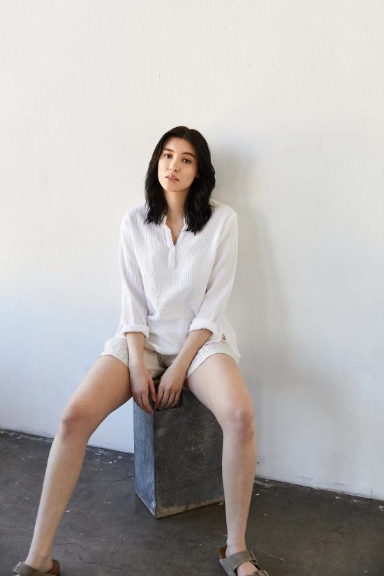  It Is Well L.A. 긴팔 티셔츠 잇이즈웰 L.A. 오가닉 롱 슬리브 만다린 탑 - OTHER BRANDS