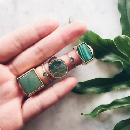  타린 토마스 반지 에버렛 링 오션 재스퍼 - TARIN THOMAS