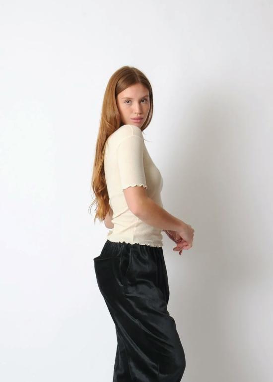  베이스레인지 긴팔 티셔츠 파마 티탑 - BASERANGE