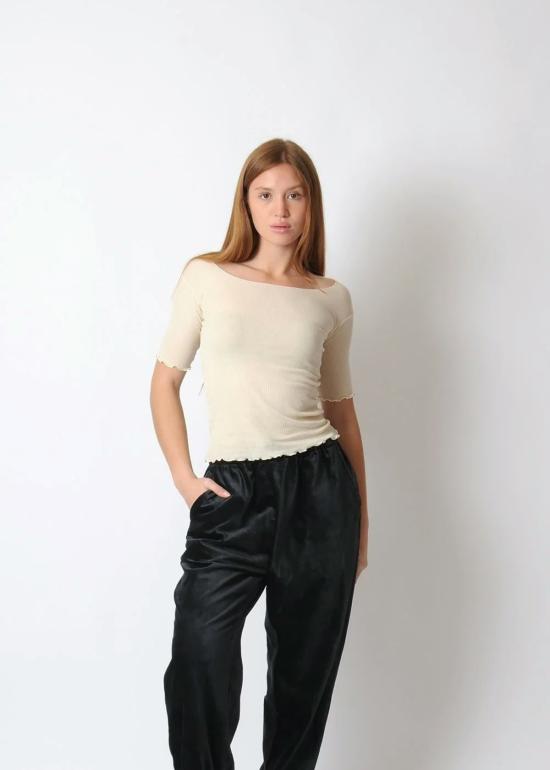  베이스레인지 긴팔 티셔츠 파마 티탑 - BASERANGE