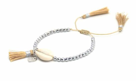  포스테리 팔찌 포스터리 비즈 쉘 태슬 - FOSTERIE