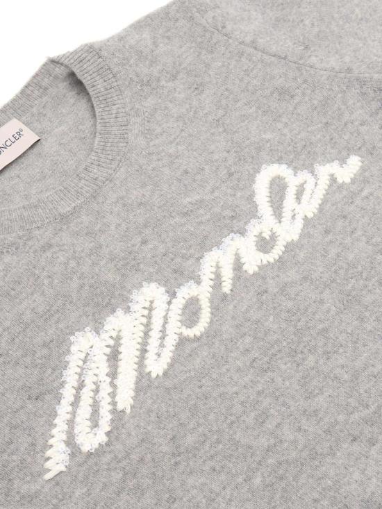  [키즈] 몽클레어 풀오버 키즈 크루넥 스웨터 (회색) - MONCLER