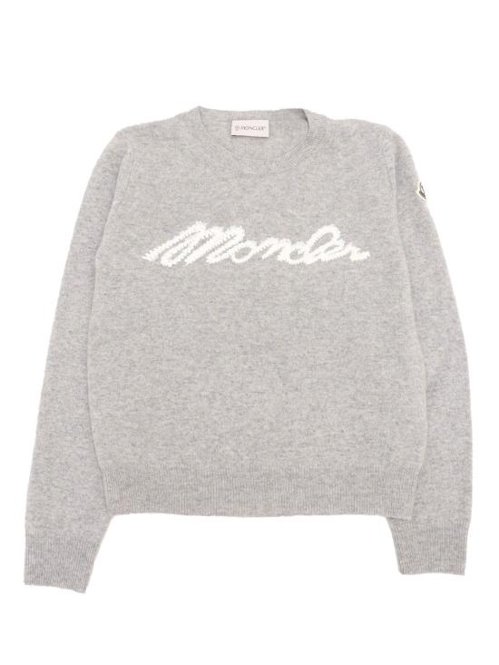  [키즈] 몽클레어 풀오버 키즈 크루넥 스웨터 (회색)