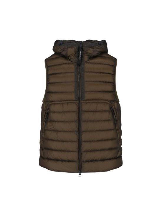  씨피 컴퍼니 베스트 C.P. 회사 고글 다운 패딩 조끼 (녹색)