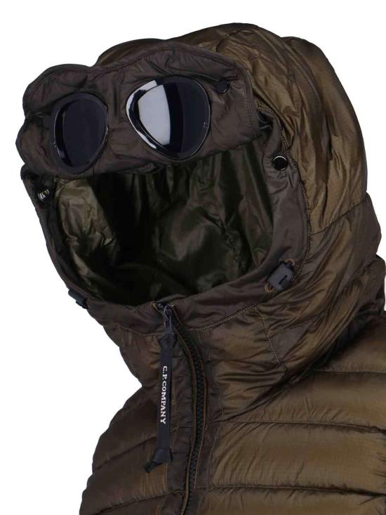  씨피 컴퍼니 베스트 C.P. 회사 고글 다운 패딩 조끼 (녹색) - C.P. COMPANY