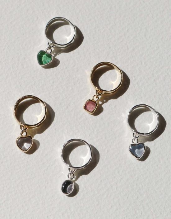  클레드 반지 타원형 드롭 링 골드/실버 - CLED