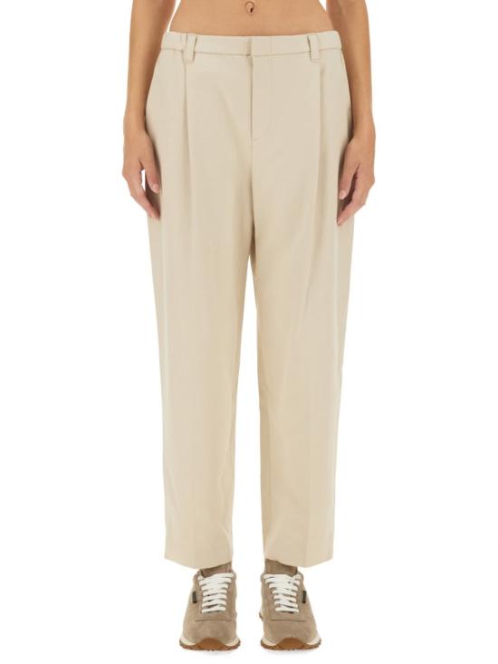  브루넬로 쿠치넬리 크롭 팬츠 크롭핏 팬츠 아이보리