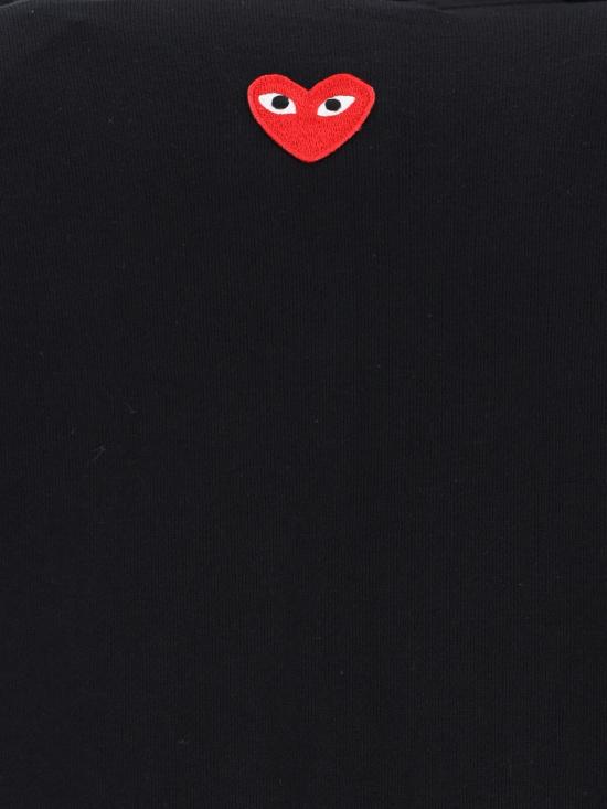  꼼데가르송 스웨터 Comme Des Garçons 플레이 풀집 후디 블랙 - COMME DES GARCONS