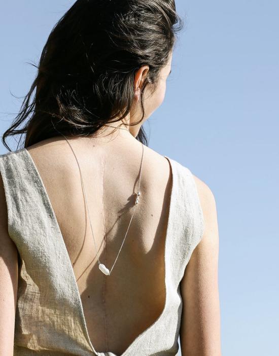  클레드 목걸이/팬던트 쇼어라인 롱 네크리스 스털링 실버 - CLED