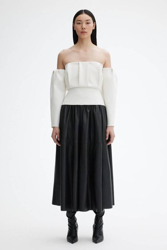  하우스 오브 다그마르 블라우스 하우스 오브 다그마 조각상 상판 화이트