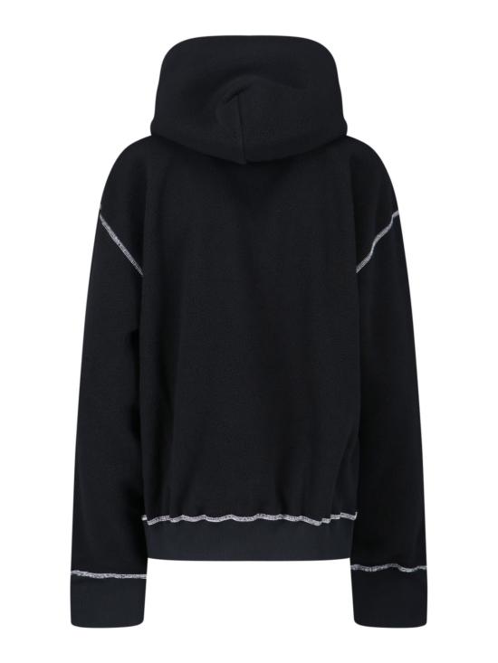  MM6 메종마르지엘라 스웨터 Mm6 메종 마르지엘라 웰컴 오버사이즈 후디 블랙 - MM6 MAISON MARGIELA