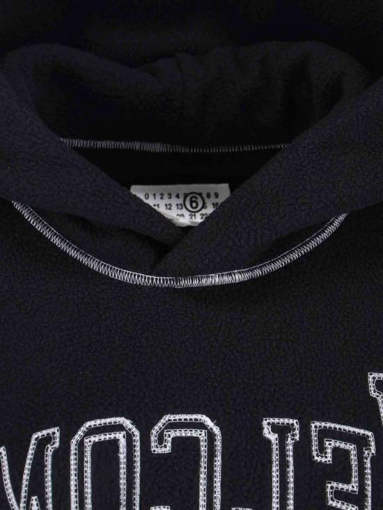  MM6 메종마르지엘라 스웨터 Mm6 메종 마르지엘라 웰컴 오버사이즈 후디 블랙 - MM6 MAISON MARGIELA