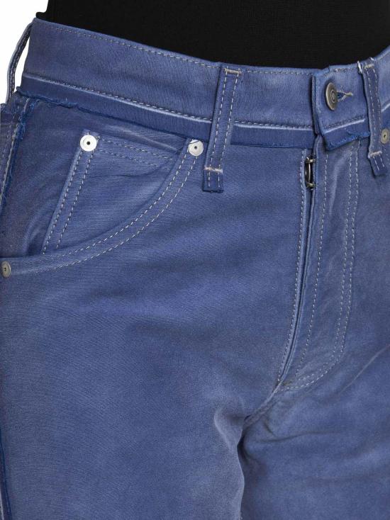  마르지엘라 데님 팬츠 메종  디스트레스드 진 이펙트 진 코발트 블루 - MAISON MARGIELA