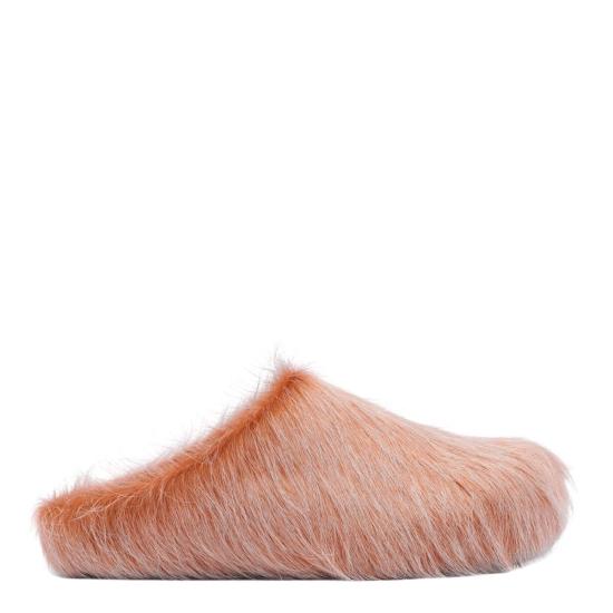  마르니 뮬/슬리퍼 마니 롱 헤어 푸스베트 사보트  윈터 위트