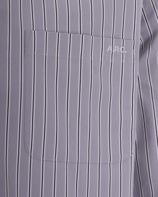  아페쎄 긴팔 셔츠 A.P.C. 라이트 그레이 말로 - A.P.C.