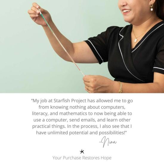  스타피쉬 프로젝트 목걸이/팬던트 노마딕 터쿼이즈 & 레드 재스퍼 로프 비즈 목걸이 - STARFISH PROJECT