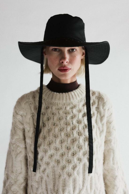  자네사레온 모자 자네사 레오네 실로 버킷햇 블랙 - JANESSA LEONE