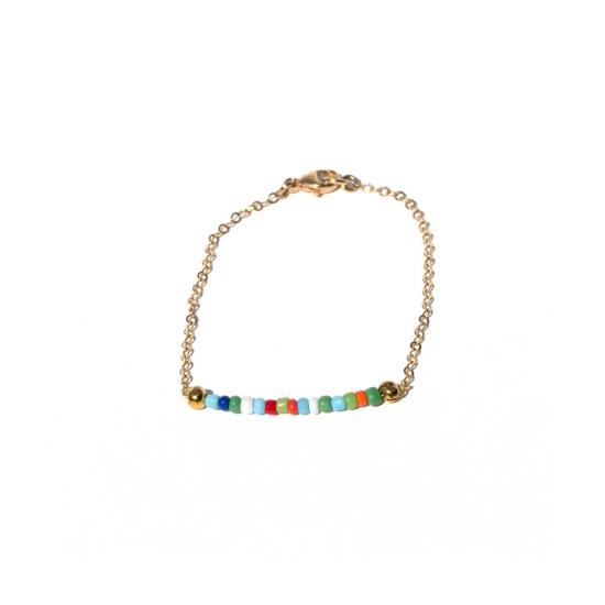  HNDSM 바디 주얼리 핸드메이드 컬러 골드 & 비즈 팔찌 - OTHER BRANDS