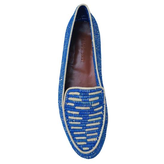  프라우드 메리 풋웨어 로퍼 라피아  블루/내추럴 액센트 - PROUD MARY FOOTWEAR